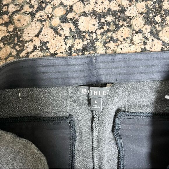 Athleta Sienna Side Zip High Rise Flare Leg Knit Pant Gray Size 6 - Picture 5 of 7